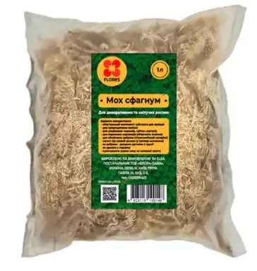 Зображення товару Мох сфагнум 1л (Flores), артикул: 51887