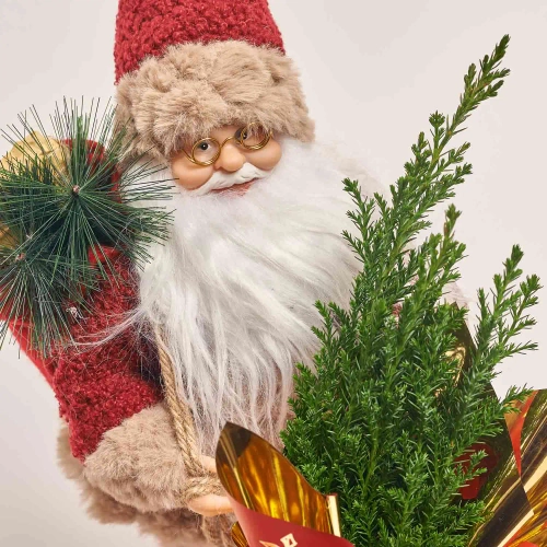 Зображення товару Кипарис Елвуді та іграшка новорічна "Санта" Сет 513, артикул: 54579