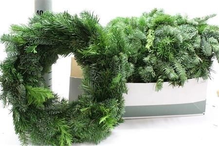 Вінок "Кранс нобіліс натуральний" d40, артикул: 32395 Зображення товару Вінок "Кранс нобіліс натуральний" d40, артикул: 32395