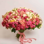 Зображення товару Букет 151 Піоновидна Троянда Спрей Мікс, артикул: 52924